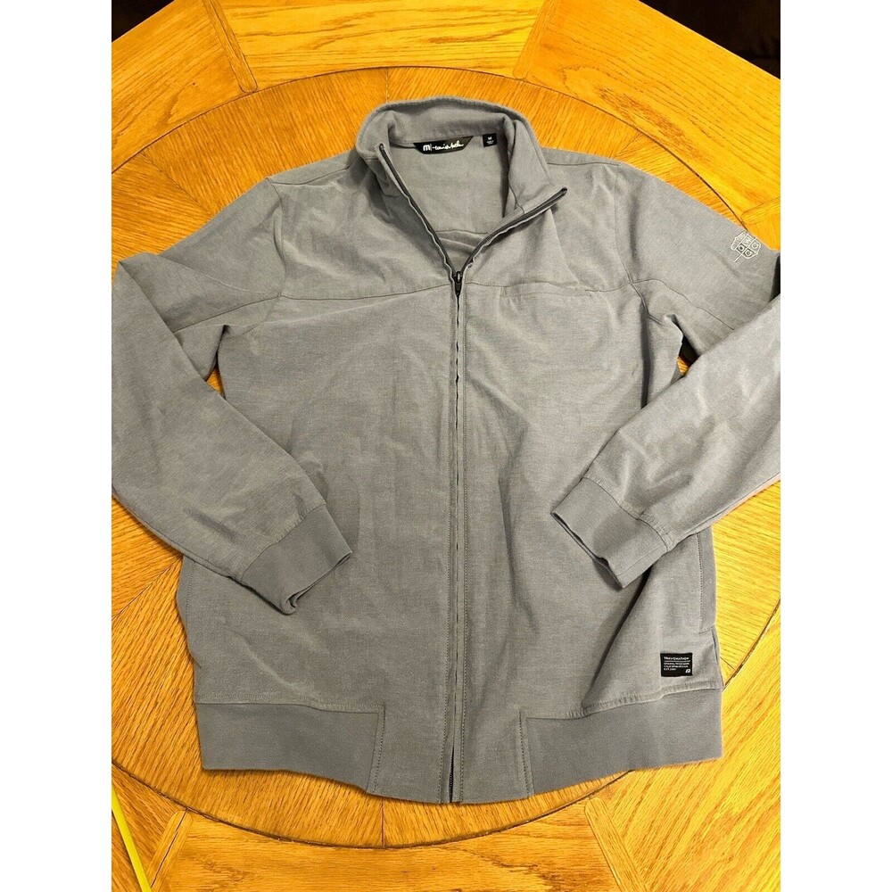 Travis Mathew "The Darkness Full Zip Jacket Mens Medium Gray  Golf Windbreaker